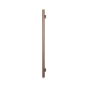 Hotbath &MORE Handdoekradiator - 5x115cm - rond - met geintergreerde schakelaar - verticaal - PVD - geborsteld koper SW1245819