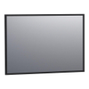 Miroir BRAUER Onyx - 100x70cm - rectangulaire - cadre noir brossé SW228063
