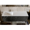 MONDIAZ KIVI 150cm badkamermeubel bekleed met TEGELS elegant black 4 lades Wastafel cloud links 1 kraangat SW408935 MONDIAZ KIVI 150cm badkamermeubel bekleed met TEGELS elegant black 4 lades Wastafel cloud links 1 kraangat SW408935