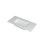 Ink faktor lavabo moyen en polystone avec 1 trou pour robinet 100x45x1,5cm blanc brillant SW692988
