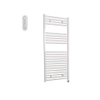 Sanicare HVS Elektrische Radiator - 111.8x60cm - 730W - met afstandsbediening - thermostaat - wit - rechtsonder - wit SW1210811