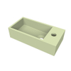 Arcqua Flair fontein - 36x18x9cm - cast marble - 1 kraangat - rechts - mat pastel groen SW1474770