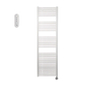 Sanicare HVS Elektrische Radiator - 172x45cm - 920W - met afstandsbediening - thermostaat - chroom - rechtsonder - wit SW1210813