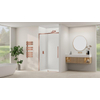 Van Rijn Products ST09 Schuifdeur vast deel - 157.5x200cm - helder glas - soft-close - incl. Koper Geborsteld SW1178041