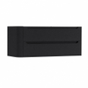 H&R Badmeubelen Juice Meuble sous lavabo - 120x45x50cm - coin gauche arrondi - 2 tiroirs - poignée intégrée - noir mat SW1489934