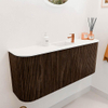 Mondiaz JOYA 103.2cm toiletmeubel - ronding links en rechts kleur Walnut - Wastafel FAYE positie Midden 1 kraangat kleur Talc. SW1421301