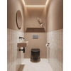 QeramiQ Dely Ensemble de WC - réservoir encastré Qeramiq Flush - abattant slim - plaque de commande en métal inox - boutons ronds - noir mat SW1578523