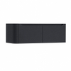 H&R Badmeubelen Juice Meuble sous lavabo - 120x45x40cm - coin gauche arrondi - 2 tiroirs - poignée intégrée - Dark blue SW1110140
