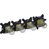 Hotbath Cobber Inbouwbox - inbouw douche thermostaat - met 3 stopkranen horizontaal en verticaal te monteren - zwart SW799326