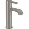Villeroy & Boch Dawn 1 greeps wastafelkraan - zonder pop up afvoergarnituur - Brushed Nickel (rvs) SW974108