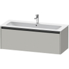 Duravit Ketho.2 Wastafelonderbouwkast - met 1 lade - voor enkele wastafel - 121x48x44cm - met greep antraciet - betongrijs mat SW772643