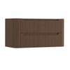 H&R Badmeubelen Juice Wastafelonderkast - 100x45x50cm - afgeronde hoeken - 2 lades - geïntegreerde greep - coffee SW1489798