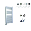 Sanicare Elektrische Design Radiator - 111.8 x 60 cm - 730 Watt - thermostaat chroom linksonder - zilver grijs SW890904