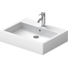 Duravit Vero lavabo à poser bord inférieur meulé avec fixation 60x47cm avec trou de robinet et trop-plein avec WonderGliss blanc 0290489