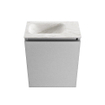 MONDIAZ TURE-DLUX Meuble WC 40 cm Plata. EDEN lavabo Ostra position gauche. Avec 1 trou de robinet. SW1104999