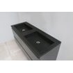 Basic Bella Meuble salle de bains avec lavabo acrylique Noir 120x55x46cm sans trous de robinet Anthracite mat SW491749