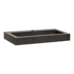 BRAUER Lava wastafel - 80x46x10cm - 1 wasbak - 1 kraangat - natuursteen - basalt antraciet SW6637