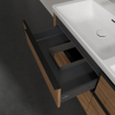 Villeroy & Boch Subway 3.0 Wastafelonderkast - met verlichting - 4 uittrekladen - 1272 x 576 x 478 mm - Oak Kansas SW797170