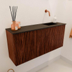 Mondiaz JOYA 90cm toiletmeubel - kleur Ruby - Wastafel FAYE positie Rechts Zonder kraangat kleur Urban. SW1421844