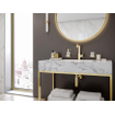 Hansgrohe Metropol wastafelkraan 230 met push open waste m. 120° draaibare uitloop 16.5cm polished gold SW297573