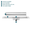 Easydrain compact taf drain single plate 90cm 50mm avec grille zéro design acier inoxydable 2301815