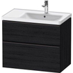 Duravit D-neo Meuble sous vasque 78.4x45.2x62.5cm 2 tiroirs Chêne (noir) mat SW641194