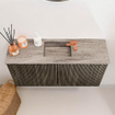 Mondiaz JOYA-DLUX Meuble de toilette 80cm - couleur Shadow - Vasque FAYE position Milieu 1 trou de robinet couleur Oza SW1425035