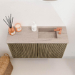 Mondiaz JOYA-DLUX 70cm meuble de toilette - couleur Dusk - Vasque FAYE position Droite 1 trou de robinet couleur Saba. SW1426049