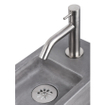 Differnz Ravo kit lave-mains - 38.5x18.5x25cm - Rectangulaire - 1 trou de robinet - Robinet courbé en chrome mat - avec cadre noir - béton gris foncé SW373237