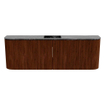 Mondiaz JOYA-DLUX 123.2cm toiletmeubel - ronding links en rechts kleur Ruby - Wastafel FAYE positie Midden Zonder kraangat kleur Lava. SW1423678