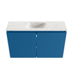 MONDIAZ TURE-DLUX Meuble WC 80cm Jeans. EDEN lavabo Ostra position milieu. Avec 1 trou de robinet. SW1104867