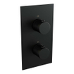 BRAUER Black Carving Regendoucheset Inbouw - hoofddouche 30cm - Wandarm - inclusief inbouwdeel - 2 functies - carving knop - handdouche Rond 1 stand - mat zwart SW716211