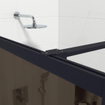 Marenza Bellini Douche à l'italienne - 80x200cm - verre de sécurité - verre fumé - cadre tout autour - anti-calcaire - noir mat SW491672