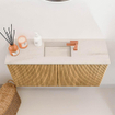 Mondiaz JOYA-DLUX 80cm meuble de toilette - couleur Oak - Vasque FAYE position Milieu 1 trou de robinet couleur Meli. SW1423950