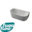 FugaFlow Eccelente Anta baignoire semi-îlot - 170x80x58cm - avec vidage - acrylique - blanc brillant SW1123235