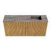 Mondiaz JOYA-DLUX 90cm meuble de toilette - couleur Oak - Vasque FAYE position Droite Sans trou de robinet couleur Oza. SW1424117