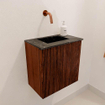 Mondiaz JOYA-DLUX 40cm toiletmeubel - kleur Ruby - Wastafel FAYE positie Midden Zonder kraangat kleur Lava. SW1423625