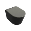 MONDIAZ LAVIE WC suspendu - 36x53cm - sans bride - Smoke (gris) - softclose - quick-release - abattant WC - Urban (noir) SW1208736