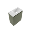 MONDIAZ TURE-DLUX Meuble de toilettes 40cm Army. Lavabo EDEN Opalo position droite. Sans trou de robinet. SW1104183