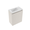 MONDIAZ TURE-DLUX Meuble toilette - 40cm - Linen - EDEN - vasque Opalo - position gauche - 1 trou de robinet SW1104393