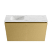 MONDIAZ TURE-DLUX Meuble toilette - 80cm - Oro - EDEN - vasque Opalo - position gauche - 1 trou de robinet SW1104431