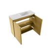 MONDIAZ TURE-DLUX Meuble toilette - 60cm - Oro - EDEN - vasque Opalo - position droite - 1 trou de robinet SW1104434