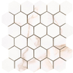 Terravito Tovaro carreau mural - 26x27cm - effet marbre - or poli (blanc) SW1120098