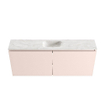 MONDIAZ TURE-DLUX Meuble toilette - 120cm - Rosee - EDEN - vasque Ostra - position centrale - 1 trou de robinet SW1105056