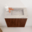 Mondiaz JOYA-DLUX Meuble de toilette 40cm - couleur Ruby - Vasque FAYE position Droite 1 trou de robinet couleur Glace. SW1423516