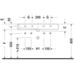 Duravit Vero lavabo 120x47cm 2 trous de robinet avec trop-plein blanc brillant 0293351