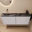 MONDIAZ TURE-DLUX meuble WC 120 cm Cale. EDEN lavabo Lava position gauche. Sans trou de robinet. SW1103745
