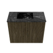 Mondiaz JOYA-DLUX 50cm toiletmeubel - kleur Shadow - Wastafel FAYE positie Links Zonder kraangat kleur Lava. SW1422794