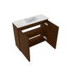 MONDIAZ TURE-DLUX Meuble toilette - 60cm - Rust - EDEN - vasque Opalo - position centrale - sans trou de robinet SW1104506