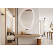 FugaFlow Eccelente Arredo Miroir Sim - 140x93,3cm - éclairage - chauffage miroir - horizontal/vertical - organique SW1469326